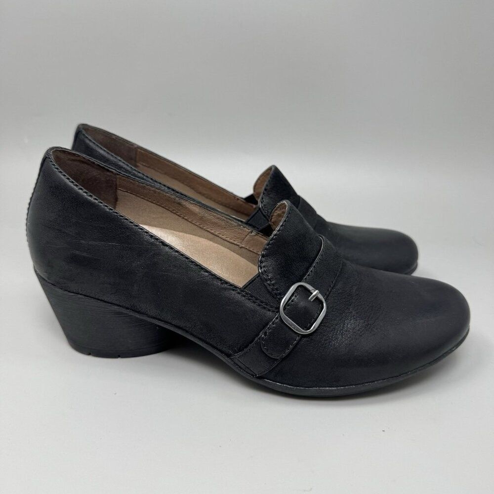 Dansko Rosalie Size 9.5 US Women's Black Leather Shoes Arch Support